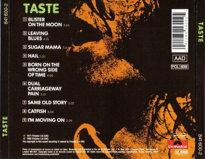 CD BACK COVER - CD BACK COVER - TASTE - Taste.bmp