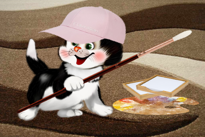 Tapety - Kot w kapeluszu  - seria - Figlarczyk  -  Matejko.png