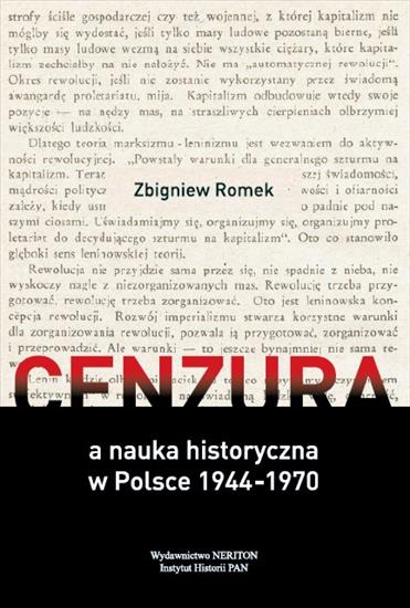 Historia Polski - Romek Z. - Cenzura a nauka historyczna w Polsce 1944-1970.JPG